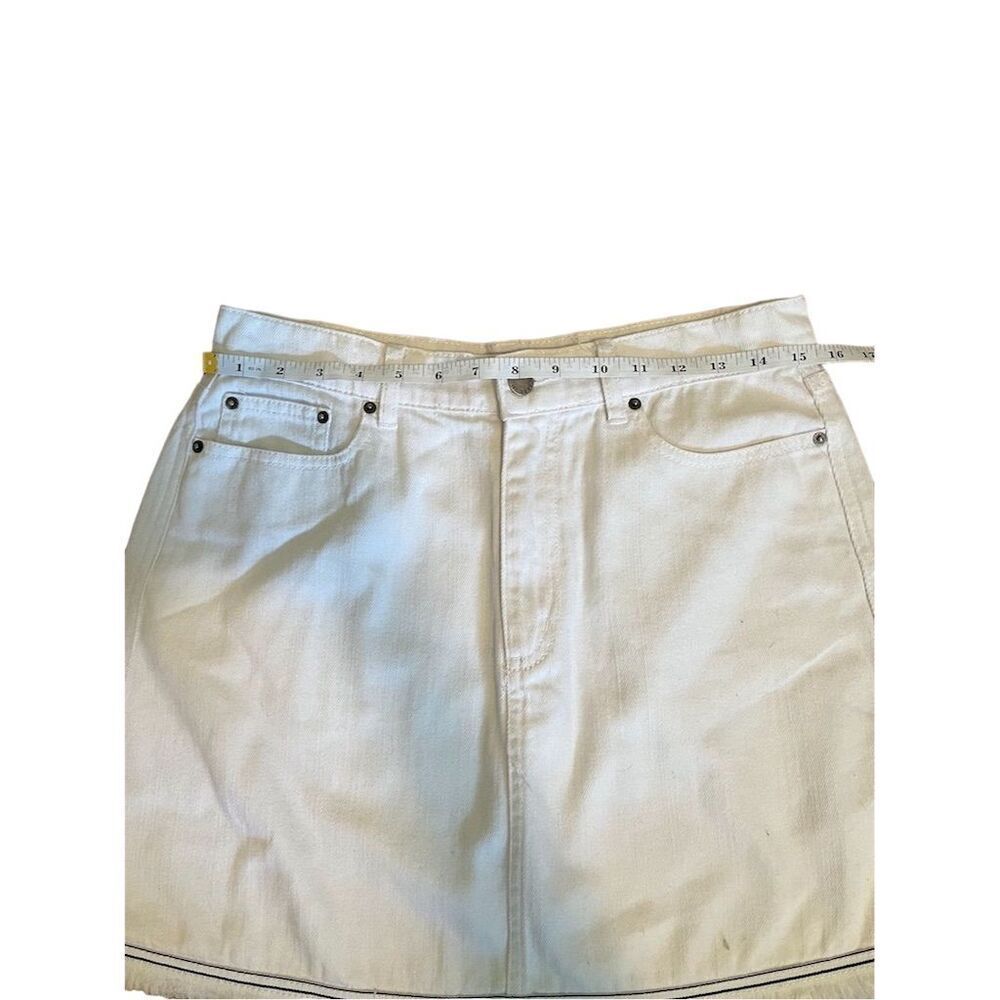 The Fifth Label Women's White Denim A-Line Mini Skirt Size L Casual - Picture 4 of 6